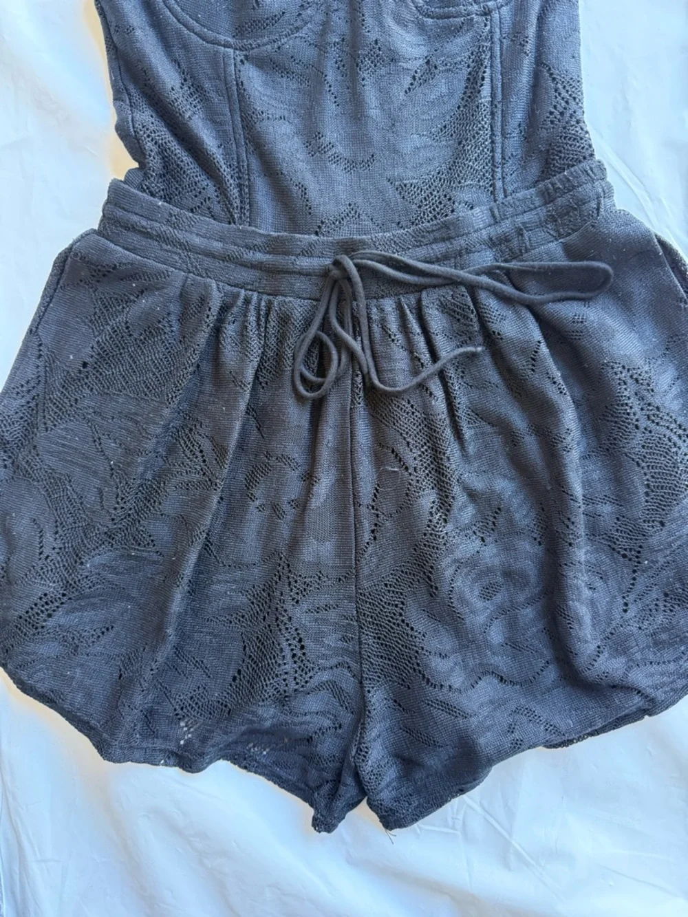 Rory Beca Black Lace Romper Jumpsuit - Picture 2 of 8
